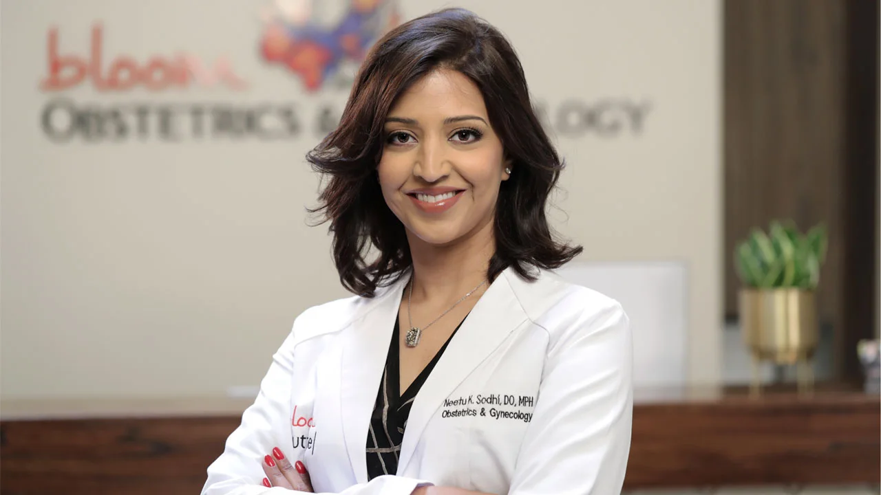 Dr. Neetu Sodhi, board-certified OB/GYN at Bloom OB/GYN in Tarzana, CA